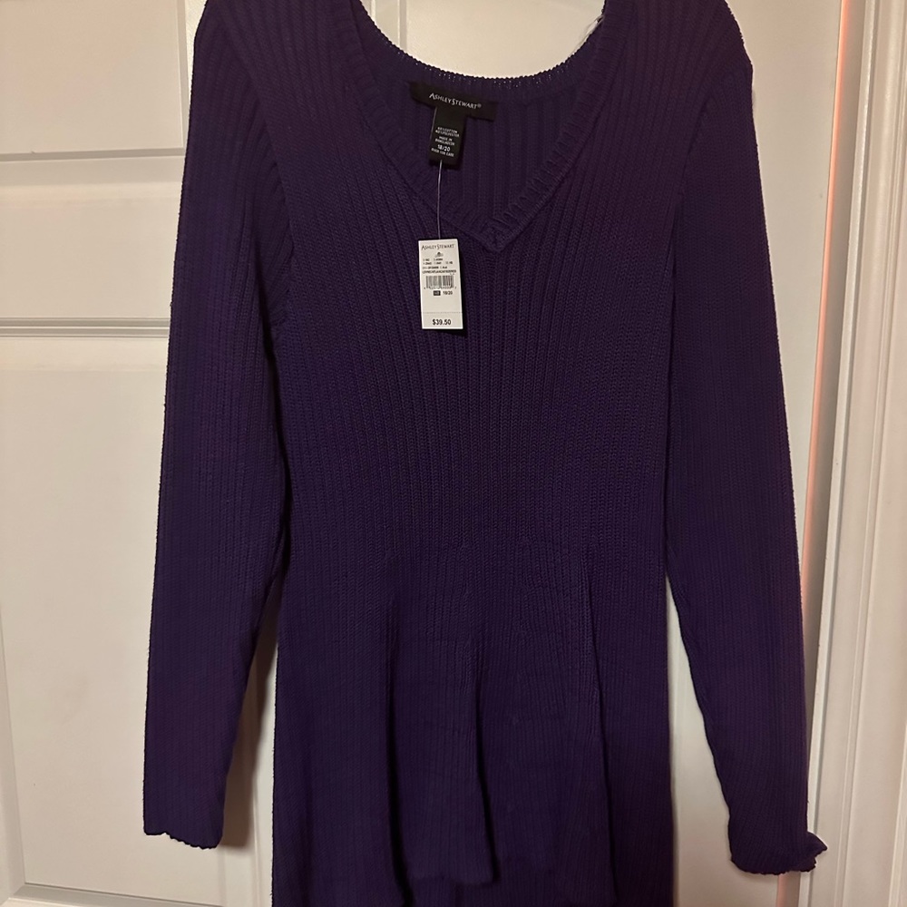 Ashley Stewart Size 18/20 Purple Sweater